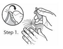 Illustration der Vorbereitung einer Spot-on-Pipette und das Scheiteln des Tierfells für die Anwendung.