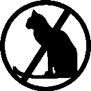 Icon mit durchgestrichener Katze