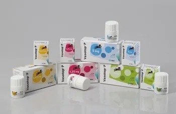 Vasotop® P 0,625 / 1,25 / 2,5 / 5 mg Tabletten Vasotop® P 0,625, 1,25, 2,5, 5 mg Veterinärprodukt von MSD Animal Health