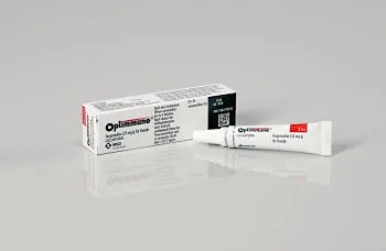 OPTIMMUNE® 2,0 mg/g – pharmazeutisches Produkt, Verpackung und Tube von MSD Animal Health