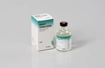 Equilis Tetanus-Serum vial and box in green and white.