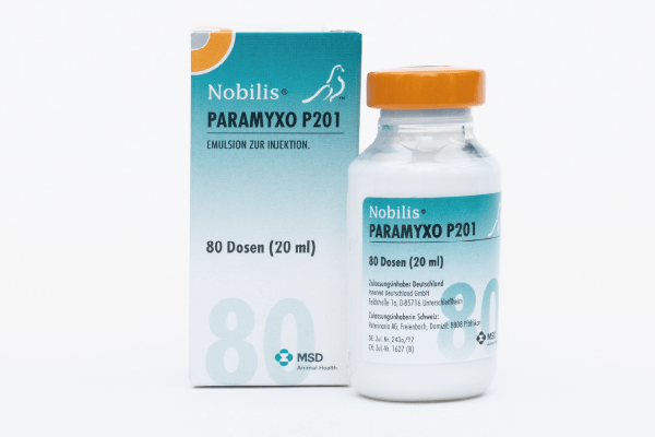 NOBILIS® Paramyxo – Impfstoff, Verpackung und Flasche von MSD Animal Health