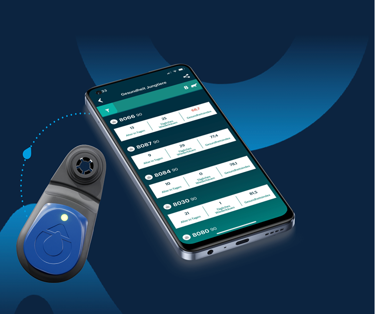 SenseHub-App mit Sensor SenseHub-App auf Smartphone mit Überwachungssensor