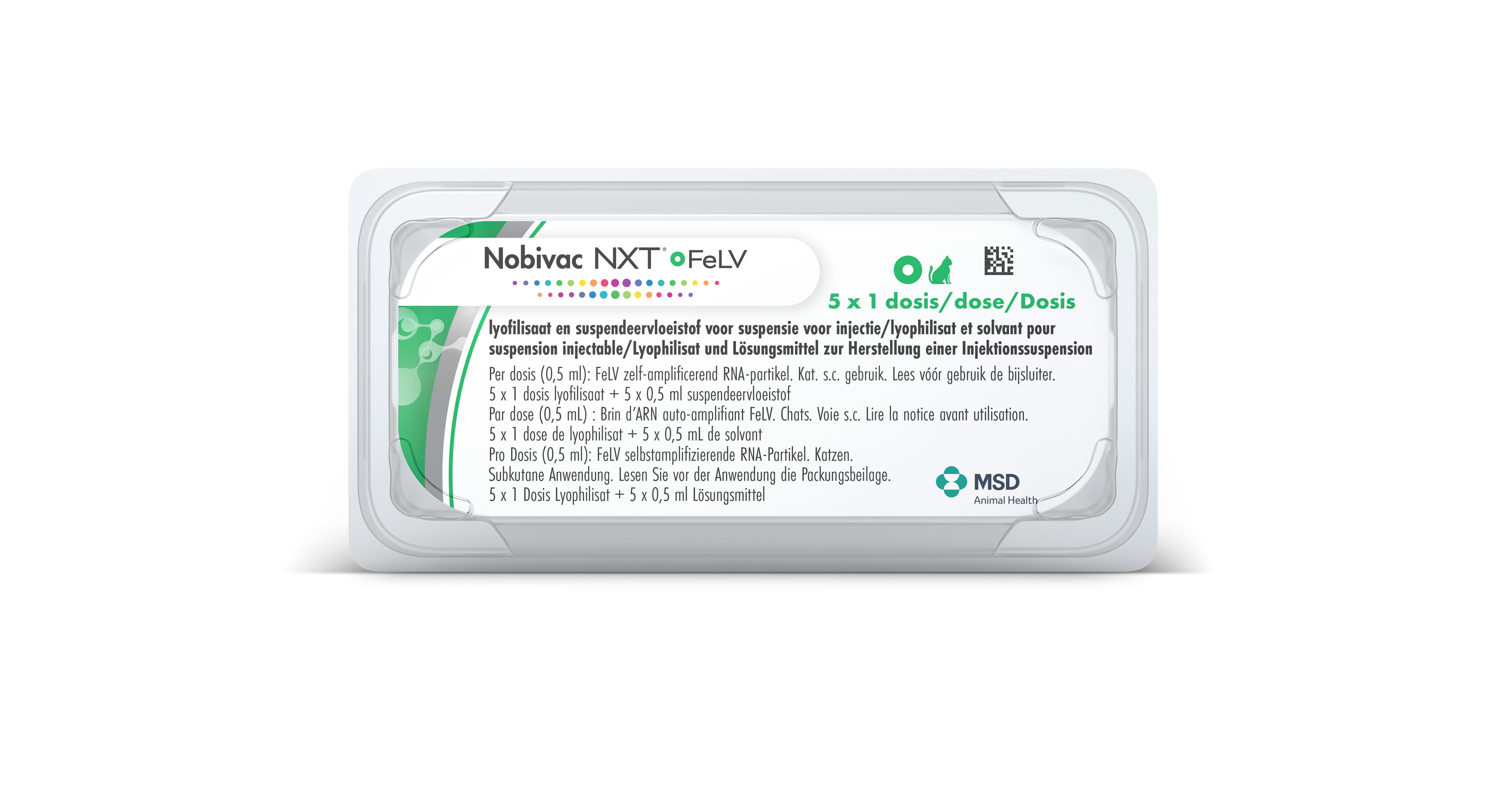 Packshot Nobivac NXT FeLV 5 Ds.