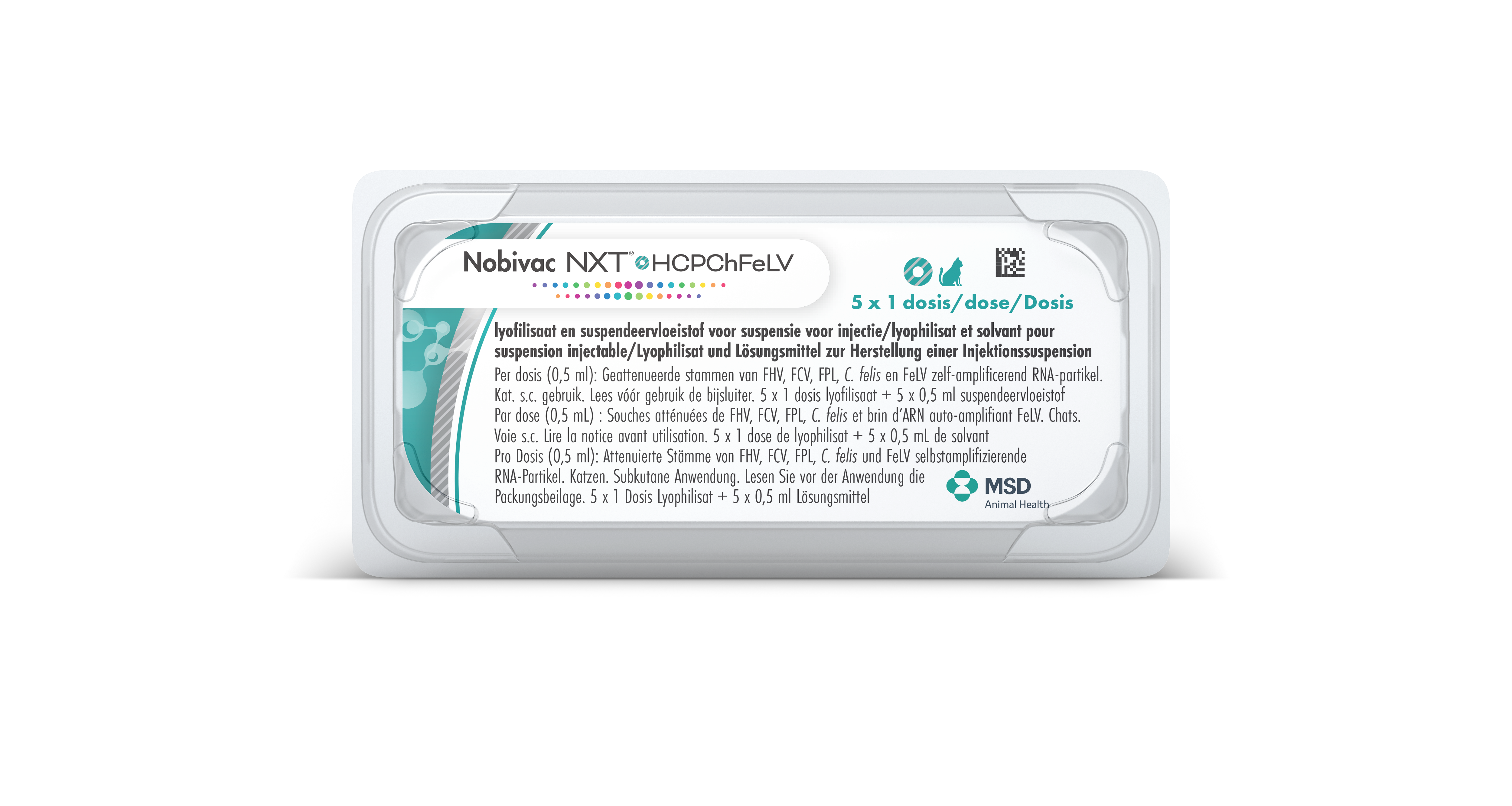 Packshot Nobivac NXT HCPChFeLV 5 Ds.