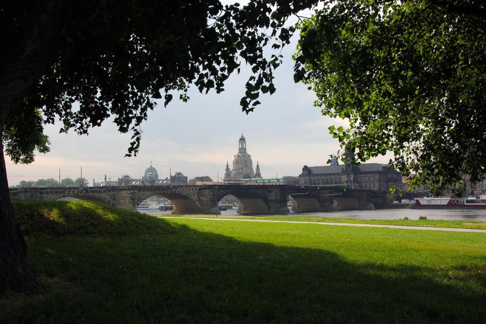 Blick auf Dresden und die Elbe